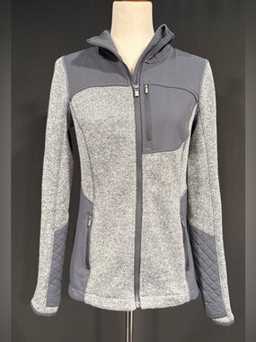 Athleta Women’s Gray Heather Knit Zip Jacket